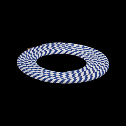 Cable rond spirale bleu blanc 2 mètres 2 x 0,75mm2