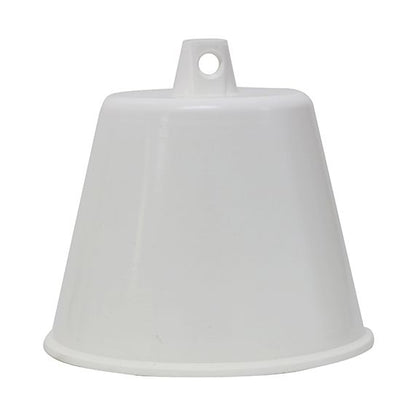 Pavillon plastique blanc conique av vis d'arret 81,5x86mm