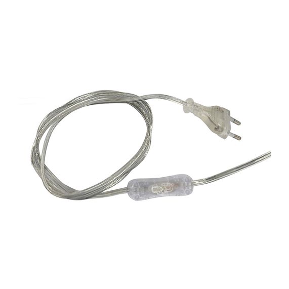 Cordon 2X0.75 L.1.50M Transp.Av.Inter