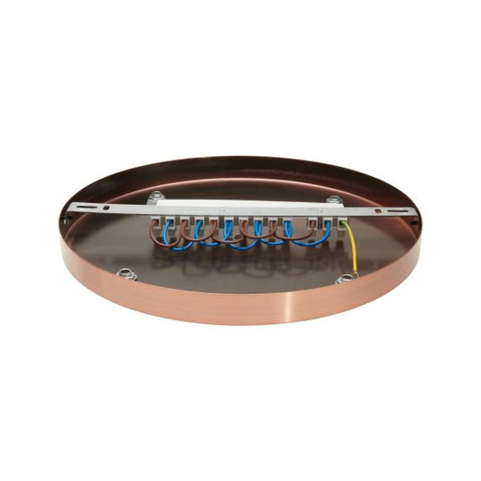 Plafonnier Acier D.300mm Cuivre 5 Sorties + Arrêts Pour Câbles D.6mm EAN 3125461875749