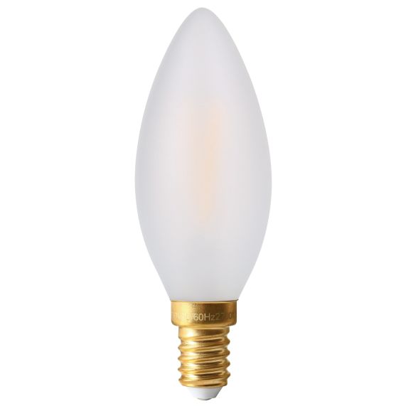 ***PRIX DESTOCKAGE*** Flamme Lisse Filament Led E14 3W 280Lm 2700K 360° Satinée 25000H