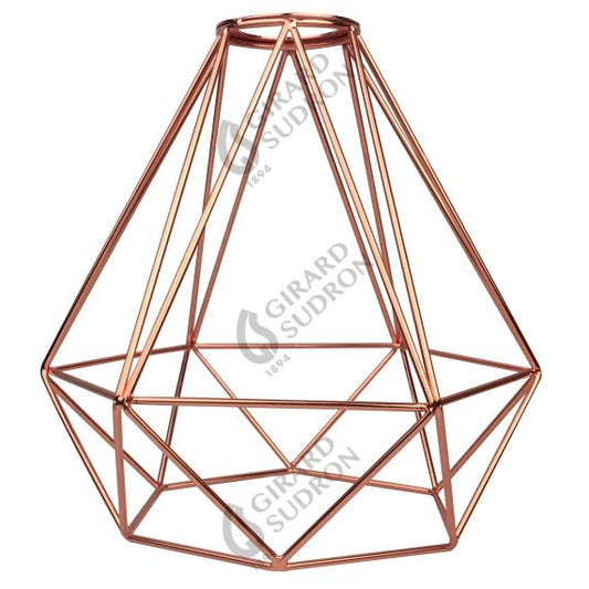 Abat-jour cage métal H.21cm cuivre