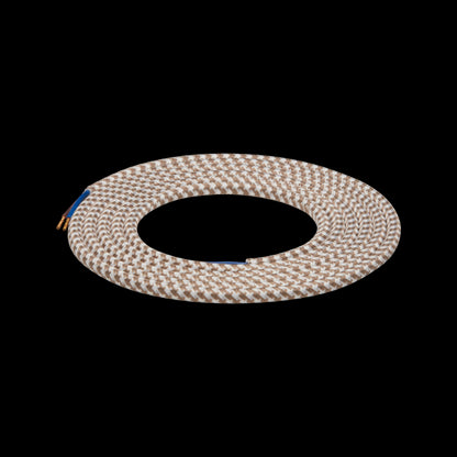 Cable rond gris blanc 2 mètres 2 x 0,75mm2