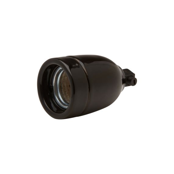 Douille E27 porcelaine ø46mm H.66mm noir EAN 3125461875541
