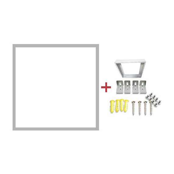 FS Dalle LED 600x600 36w 4000k 3000lm IP40 UGR<21 + Cadre saillie et accessoires