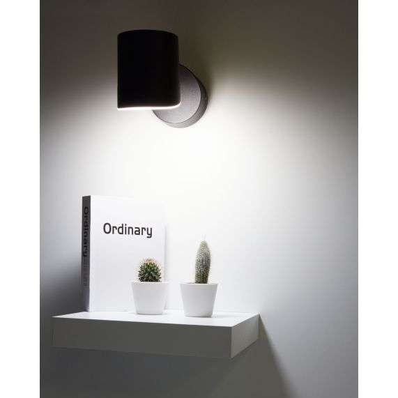 Elypte - Eclairage résidentiel 12,5W 3000K 600lm 108x108x173mm CLI IP54 Dark Black