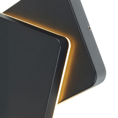 Elypte - Eclairage résidentiel 12,5W 3000K 600lm 140x140x48mm CLI IP54 carré Dark Black