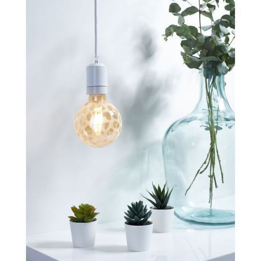 Globe D.100 Givre Ambre P De Vis 31,5Mm