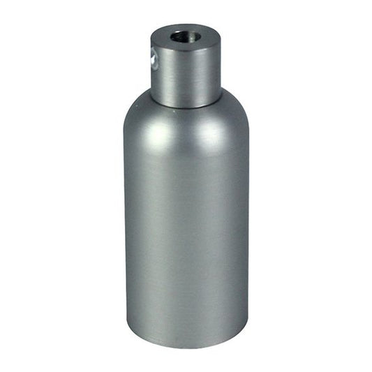 Douille E14 aluminium ø30mm H.68mm gris clair