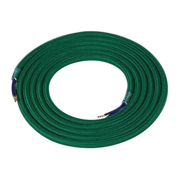 Câble text. rond 2 x 0.75mm² L.2m vert sapin