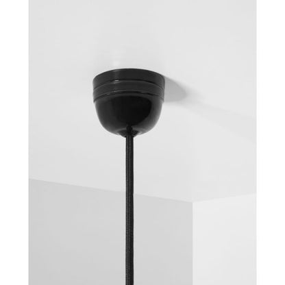 Rosace porcelaine ø68mm noir