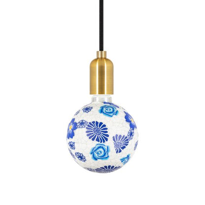 Globe imprimé bleu G125, Filament LED, 4W, 88lm, E27, 6900K, Dim