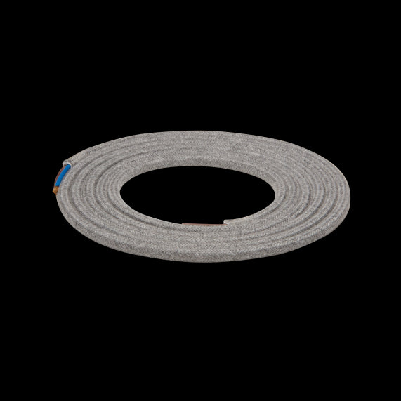 Cable rond chiné Gris 2 mètres 2 x 0,75mm2