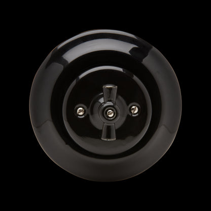 RETRO-INDUS switch porcelain flush mounted black