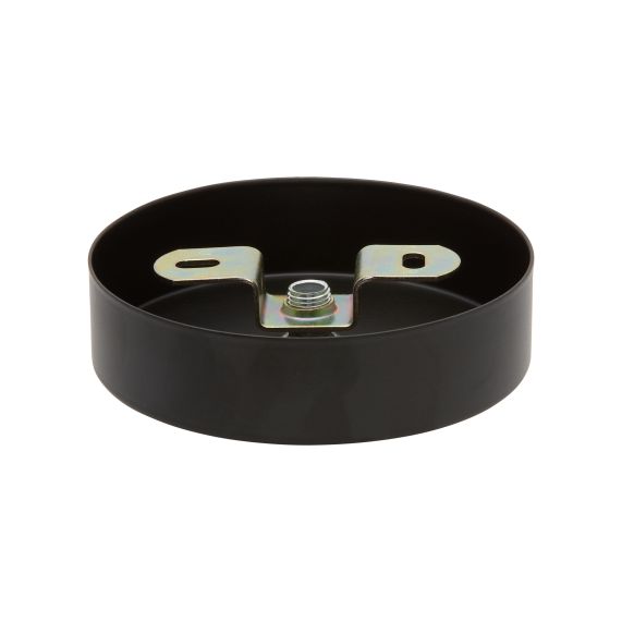 Plafonnier Acier D.100mm Noir + Arrêt Pour Câble D.6mm