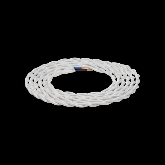 twisted cable - white 2m 2 x 0,75mm2