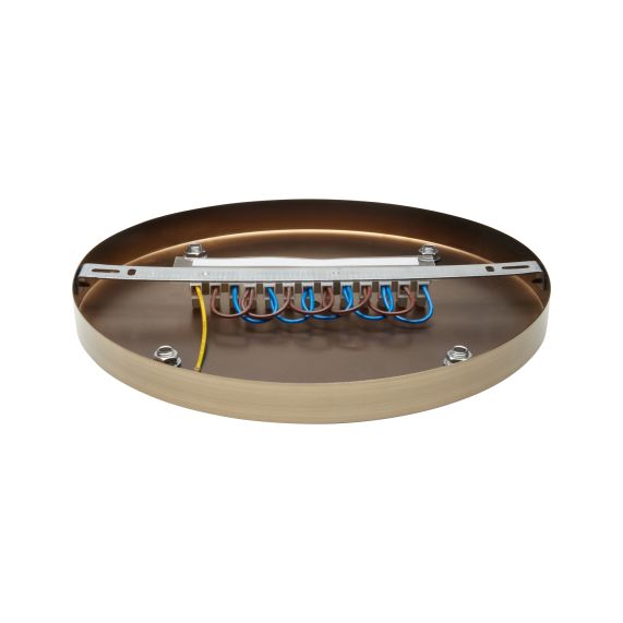 Plafonnier Acier D.300mm Laiton Brossé 5 sorties + Arrêts Pour Câbles D.6mm EAN 3125461875753