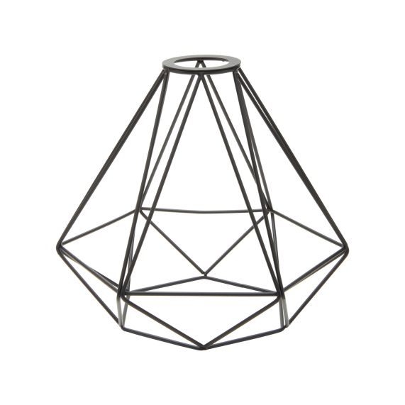 Abat-jour cage métal H.21cm noir