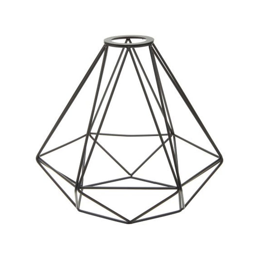 Abat-jour cage métal H.21cm noir