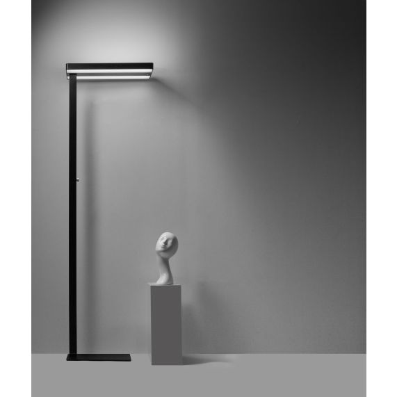 Autonoe - Lampadaire LED 610x280x1950 60W 4000K 5400lm 120° noir Dim PIR