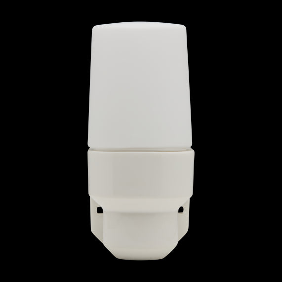 Applique porcelaine E14 av. verrerie opaline blanc