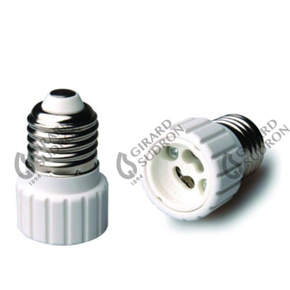 Adaptateur E27-GU10 plastique Blanc
