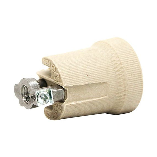 Douille E27 porcelaine av. étrier 10x1