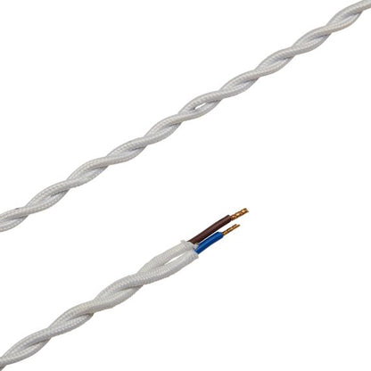 twisted cable - white 2m 2 x 0,75mm2