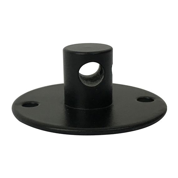 Crochet métal base ø45mm noir