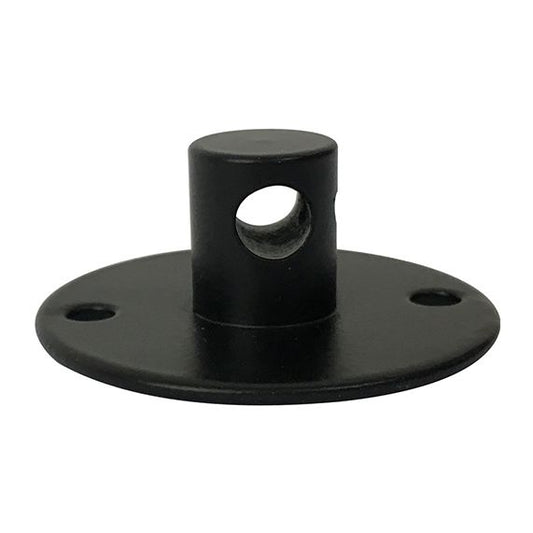 Crochet métal base ø45mm noir