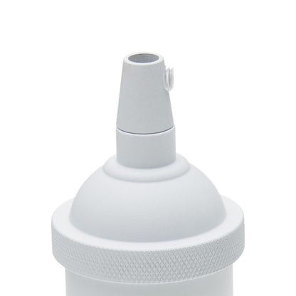 Douille aluminium filetée av. bague ø50mm H.72mm blanc mat