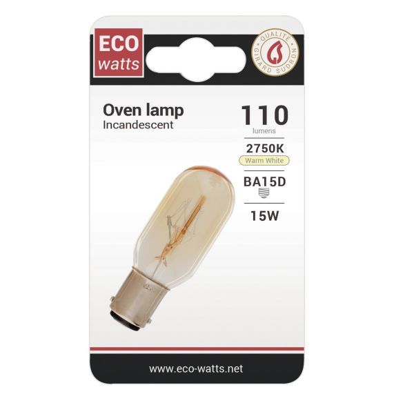 FS Lampe Tube pour réfrégirateur Incan. 15W BA15D 2750K 110Lm 3125469143307