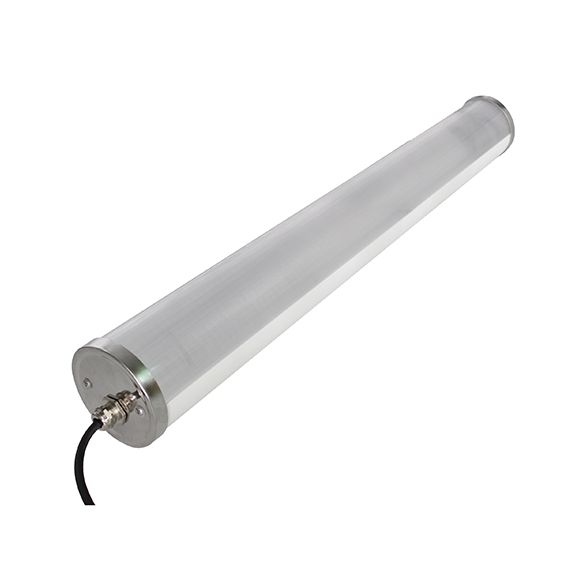 Sinope - Réglette étanche LED IP68 Ø100x1217 50W 6000K 7000lm 120° PC Clair Acier Inox 316L