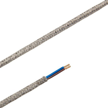 Cable rond chiné gris 2 mètres 2 x 0,75mm2