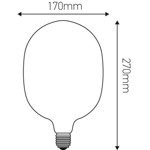 AMPOULE SHADOW NIEBLA AMBRE  D180 FILAMENT LED 4W E27 2200K DIM