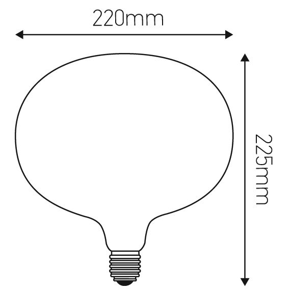 AMPOULE SHADOW ZAVONA AMBRE  D220 FILAMENT LED 4W E27 2200K DIM