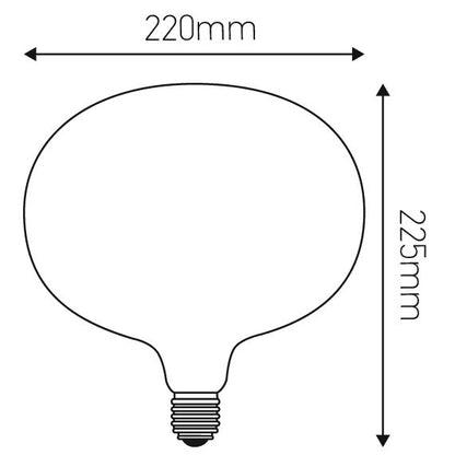 AMPOULE SHADOW ZAVONA AMBRE  D220 FILAMENT LED 4W E27 2200K DIM