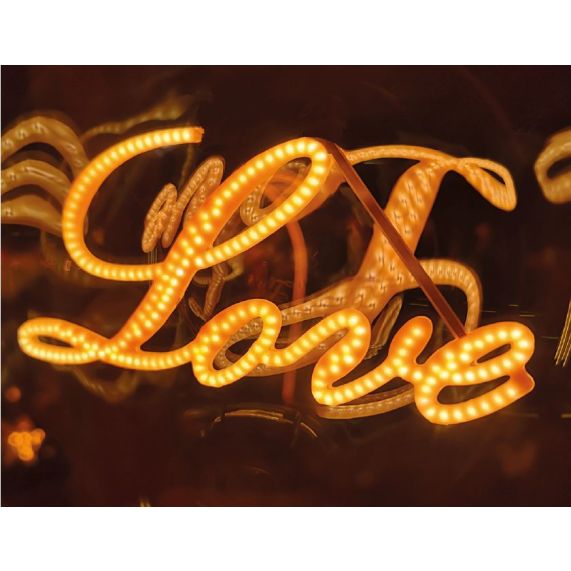 Ampoule LETTRE Love E27 G125 4W 2000K Ambre No Dim