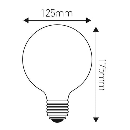 Ampoule plate Flèche E27 D125 4W 2000K 220lm RA90 Ambre  NON-DIM