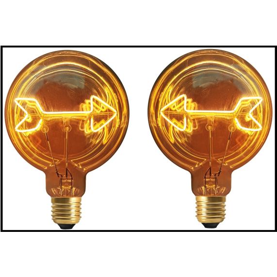 Ampoule plate Flèche E27 D125 4W 2000K 220lm RA90 Ambre  NON-DIM