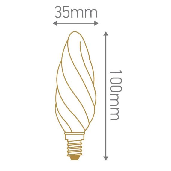 FS Ecowatts - Flamme Torsadée Filament LED 4W E14 2700K 470lm Cl. 3125469986690