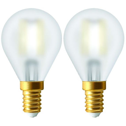 FS ECOWATTS - LOT DE 2 AMPOULES FILAMENT LED - SPHÉRIQUE G45 4W E14 4