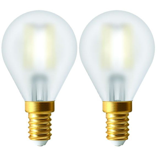 FS ECOWATTS - LOT DE 2 AMPOULES FILAMENT LED - SPHÉRIQUE G45 4W E14 4