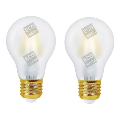FS Ecowatts - Lot de 2 Ampoules Filament LED - Standard A60 8W E27 4000K Mat 3125469986980