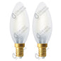 FS Ecowatts - Lot de 2 Ampoules Filament LED - Flamme 4W E14 4000K Mat 3125469986997