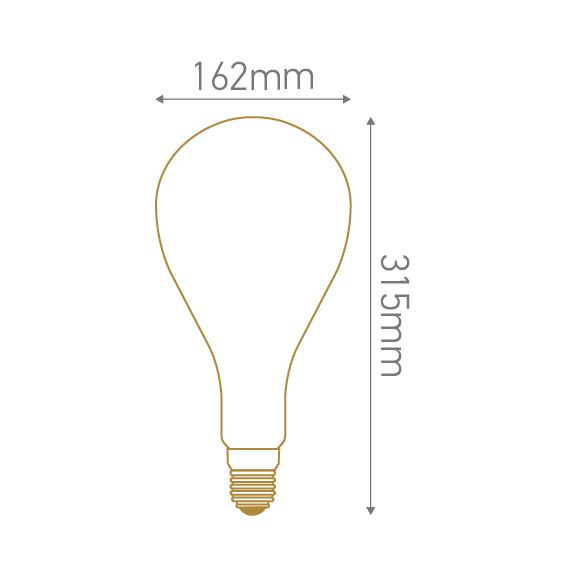 FS Ecowatts - Big bulb LED filament 290mm 8W E27 2000K 700Lm Dim. Amb. 3125469989769
