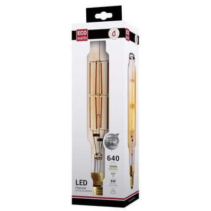 FS Ecowatts - Big Tube T75 Mona LED filament 350mm 8W E27 2000K 700Lm Dim. Amb. 3125469989820