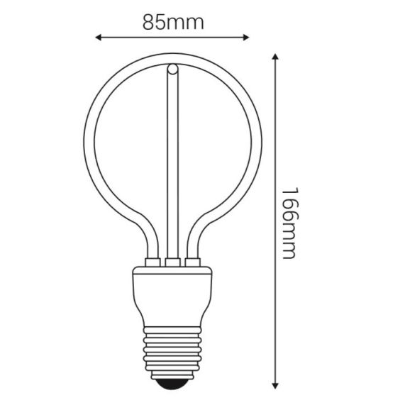 Lampe FEEL Mandarin Filament LED 8W E27 2200K 480Lm non dim