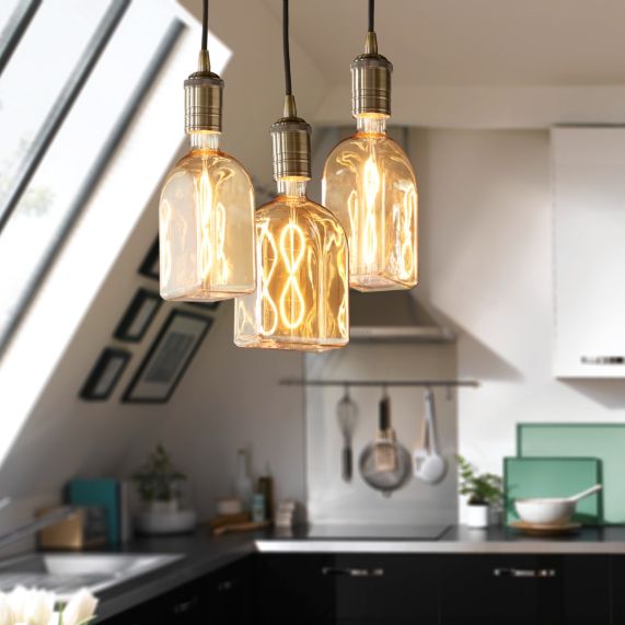 Ampoule Bouteille Filament Led 4W E27 Ambre