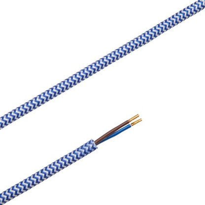 Cable rond bleu blanc 2 mètres 2 x 0,75mm2 EAN 3125461896409